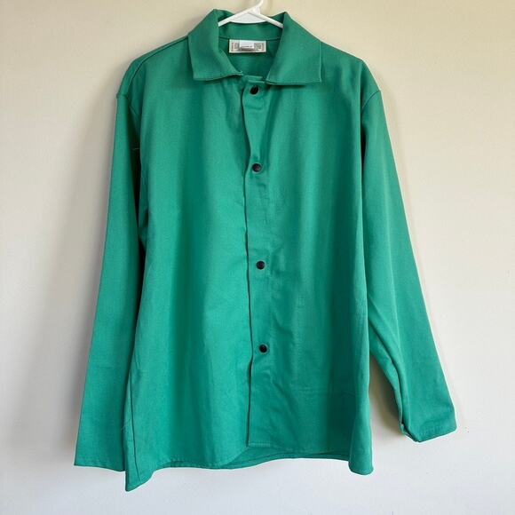 Westex Proban FR-7A Flame-Resistant Shirt Men's Size L Jacket Green Snap-Button - Picture 1 of 9